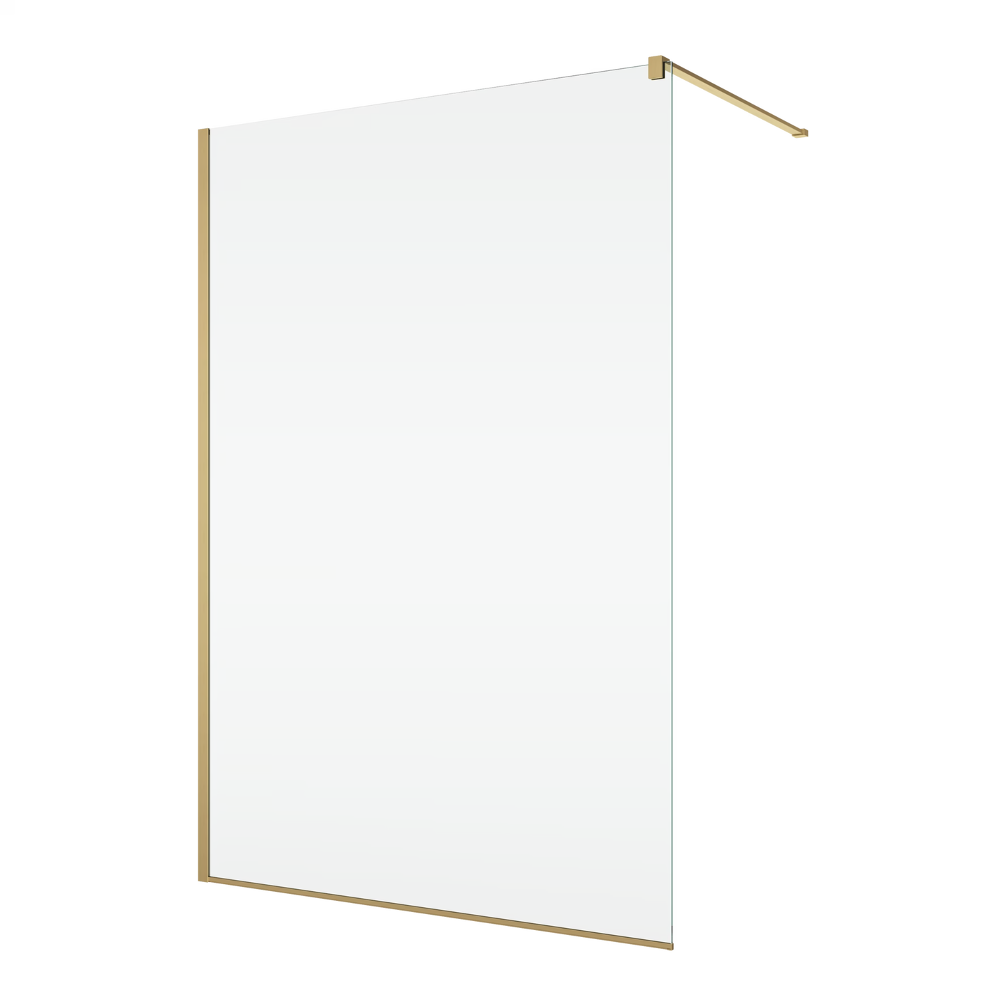 EASY STR4P – Paravan duș Ronal cu profil compensator de fixare, sticlă transparentă, profil auriu mat