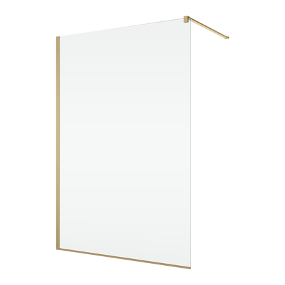 EASY STR4P – Paravan duș Ronal cu profil compensator de fixare, sticlă transparentă, profil auriu mat