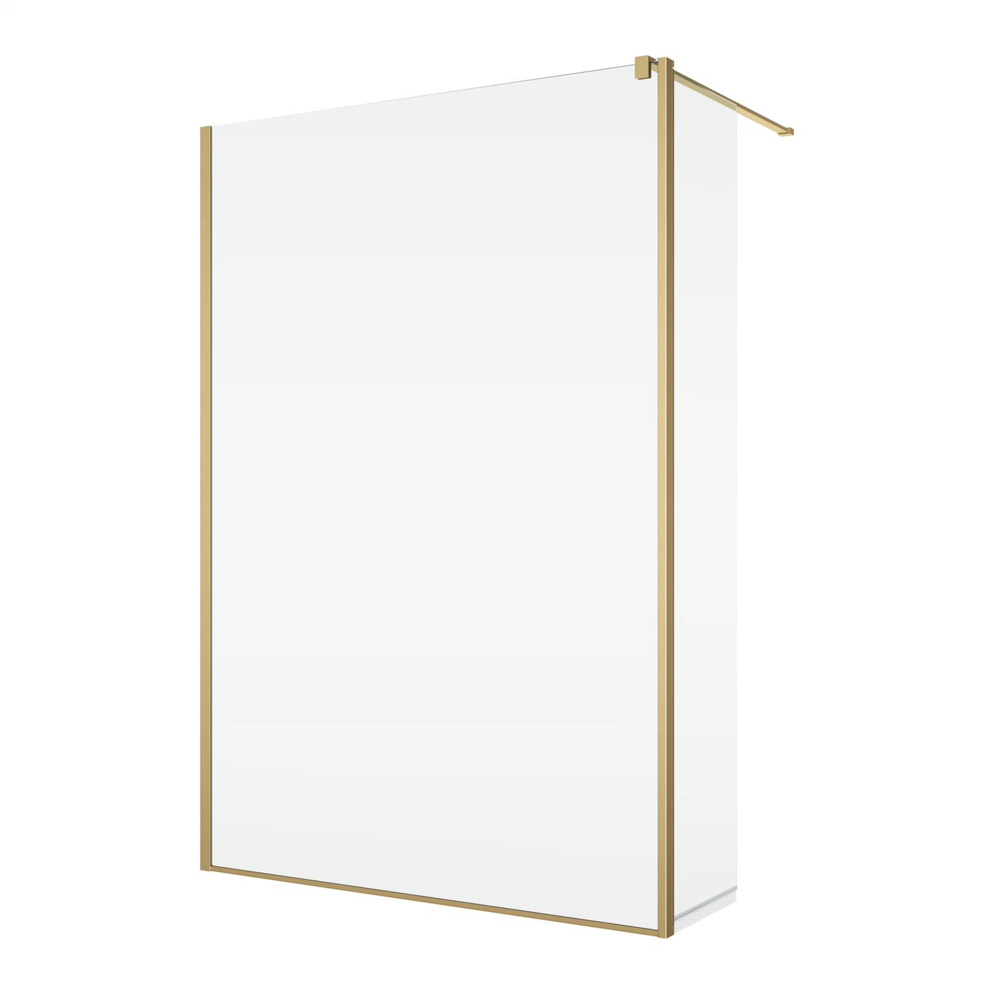 EASY STR4P+BTE2 – Paravan duș Ronal cu profil compensator de fixare + parte mobilă laterală la 90° 421 mm, sticlă transparentă, profil auriu mat