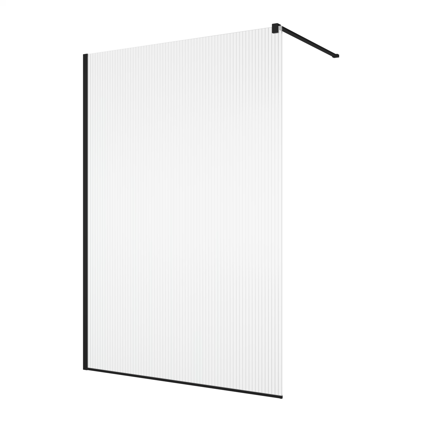 EASY STR4P LINA - Paravan duș Ronal cu profil compensator de fixare, sticlă canelată, profil negru mat